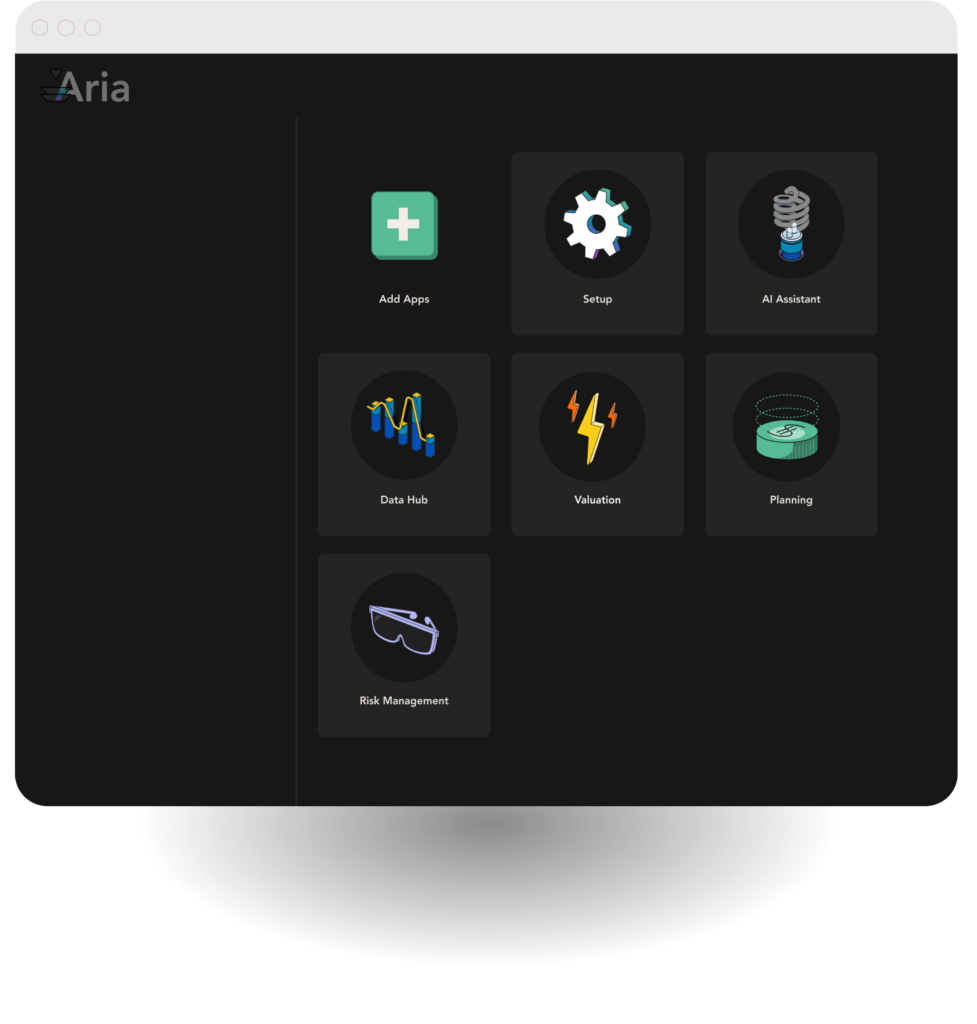 Homepage of Verse software platform, Aria
